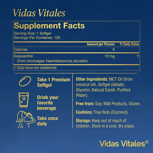 Astaxanthin (12mg) 120 Capsules