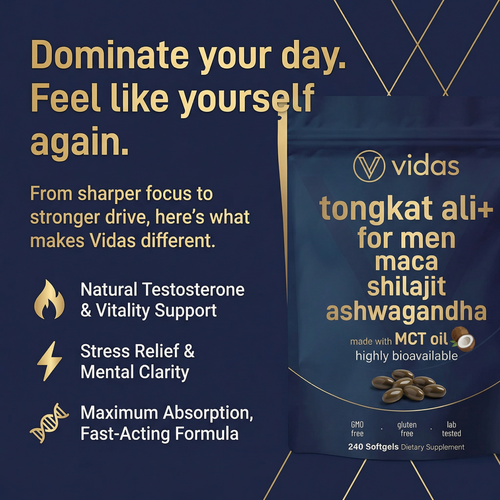 Tongkat Ali+, Ashwagandha, Maca Root, Shilajit Compound